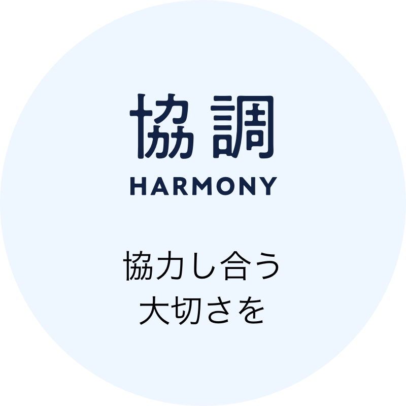 協調 HARMONY 協力し合う大切さを